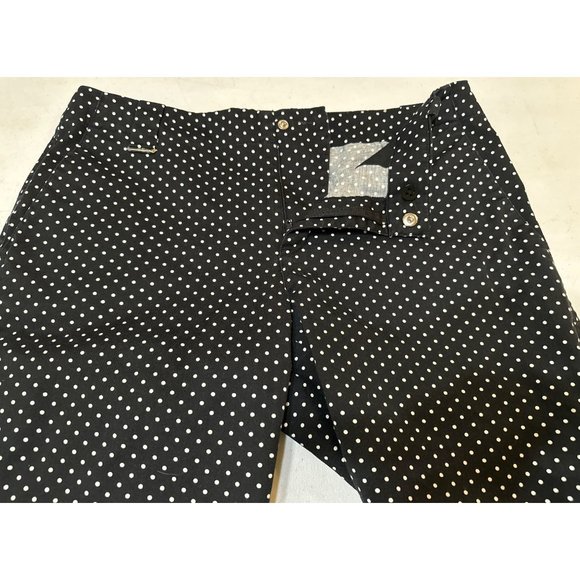 L-RL Lauren Active Ralph Lauren Brand Ankle Crop Pants Polka Dot Women's Size 10 - Picture 13 of 16